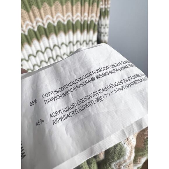 Minkpink Revolve Melody Knit Midi Dress Size XL Green Stripe Cotton Sweater - Picture 7 of 9